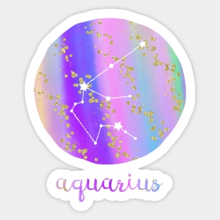 Aquarius sign Sticker